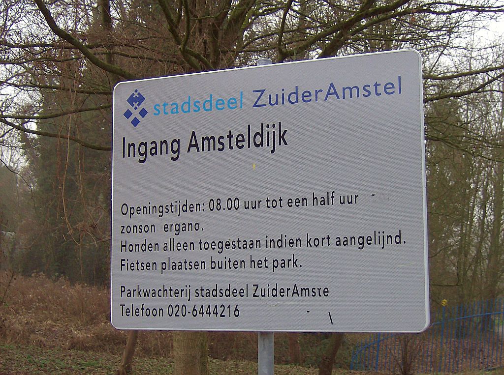 Ingang Amsteldijk - Amsterdam