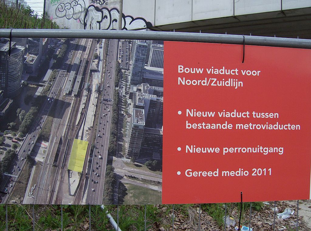 Station Zuid WTC - Werkzaamheden Noord- Zuidlijn - Amsterdam