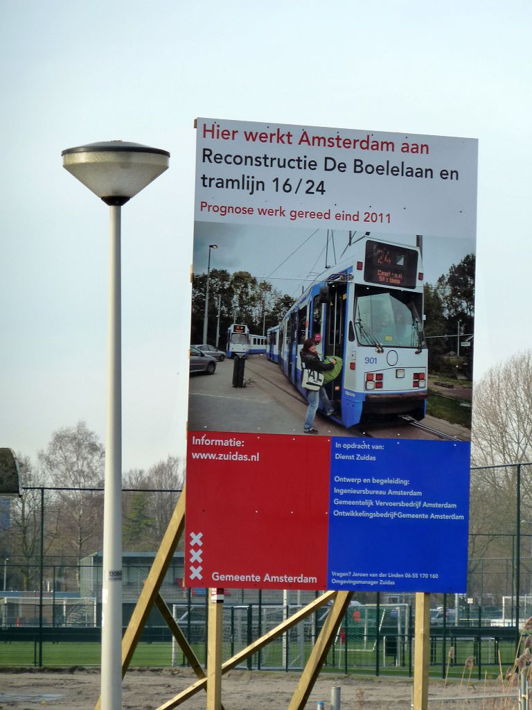 De Boelelaan - Aanleg tramlijn 16 en 24 - Amsterdam