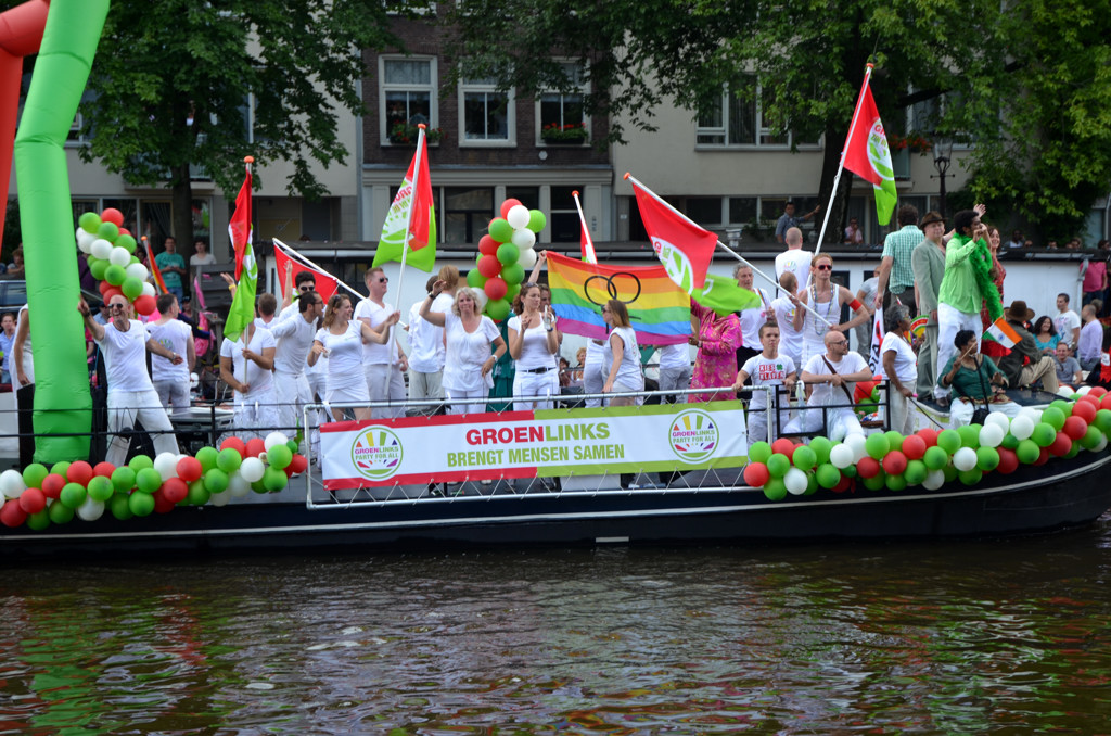 Canal Parade 2012 - Deelnemer GroenLinks - Amsterdam