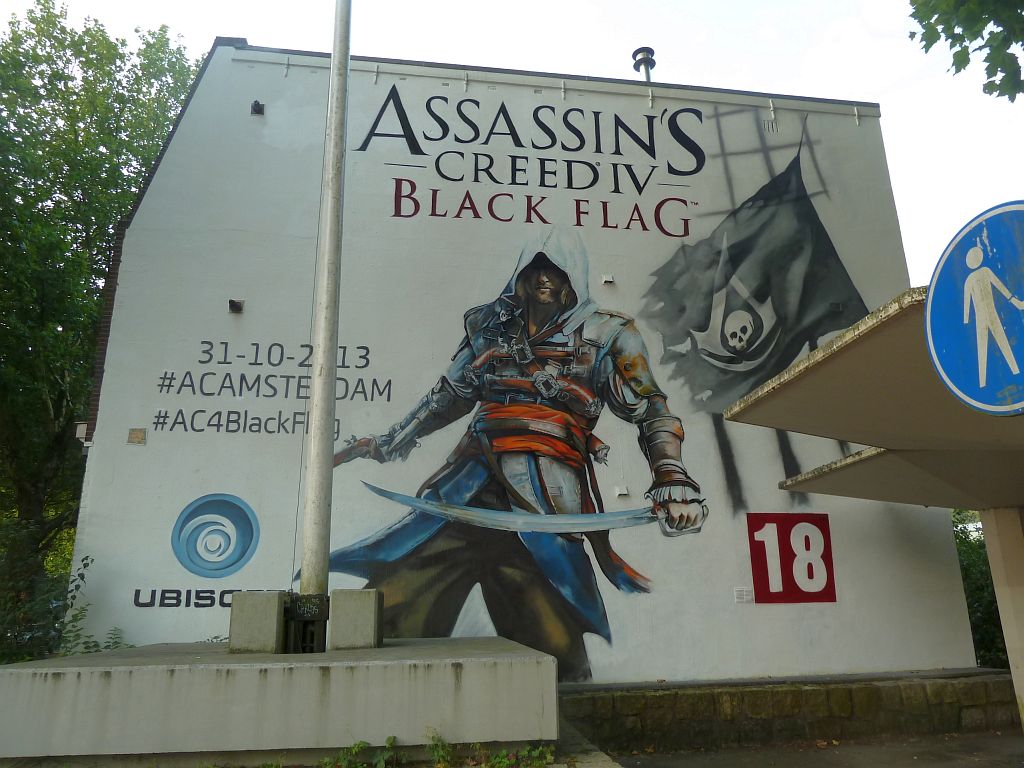 Bosbaanweg - Promotie Graffiti voor Assassins Creed Black Flag - Amsterdam