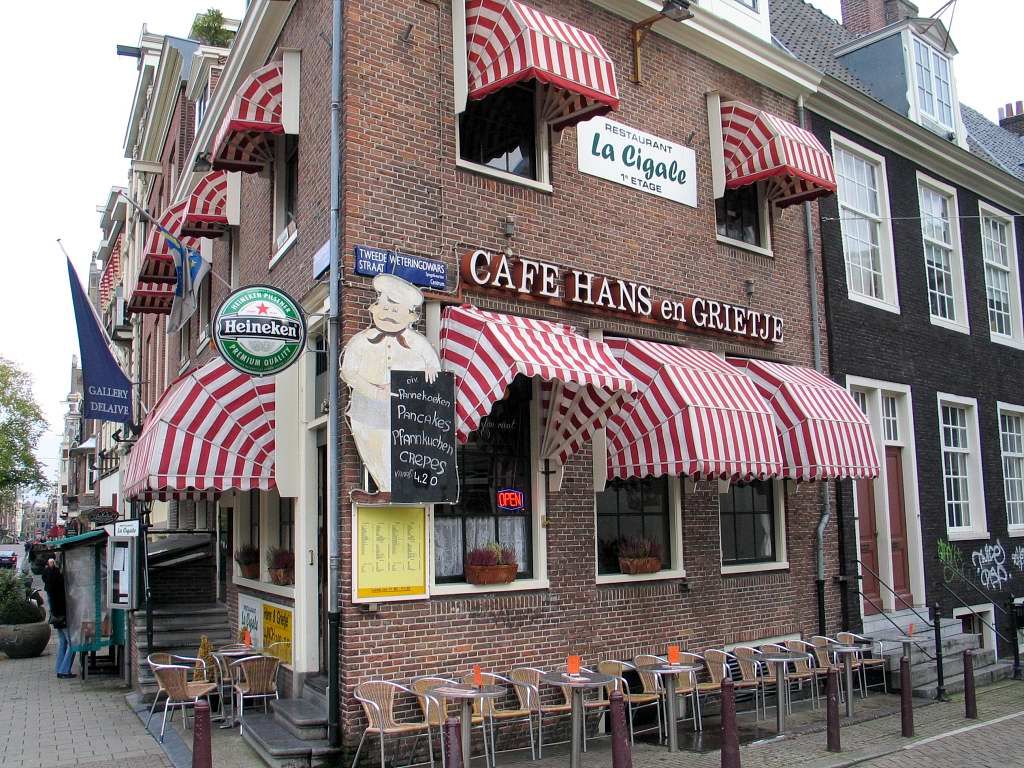 Spiegelgracht - Hoek 2e Weteringdwarsstraat - Caf Hans en Grietje - Amsterdam