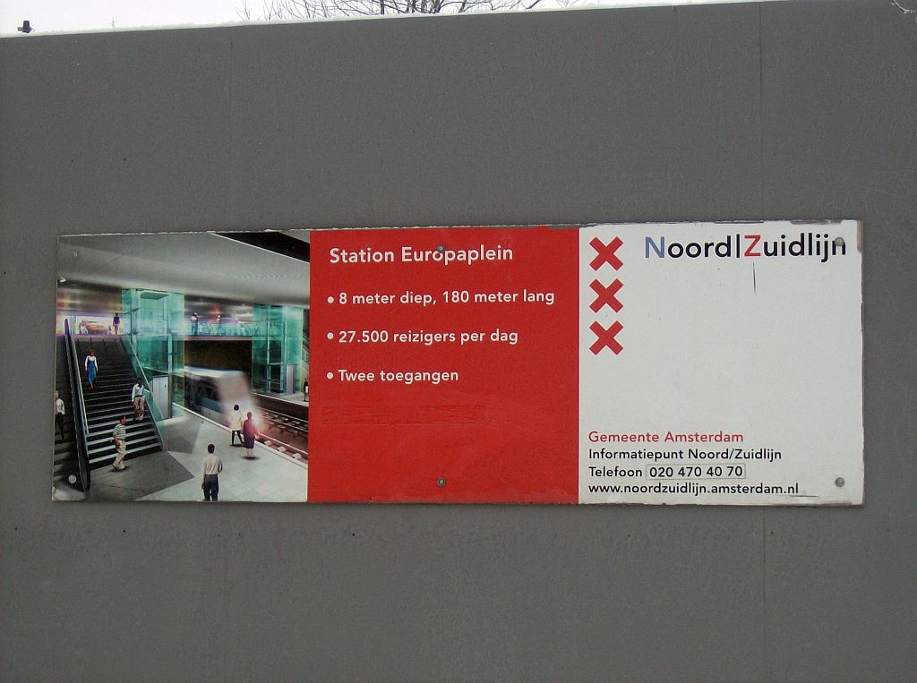 Europa Boulevard - Werkzaamheden Noord- Zuidlijn - Amsterdam