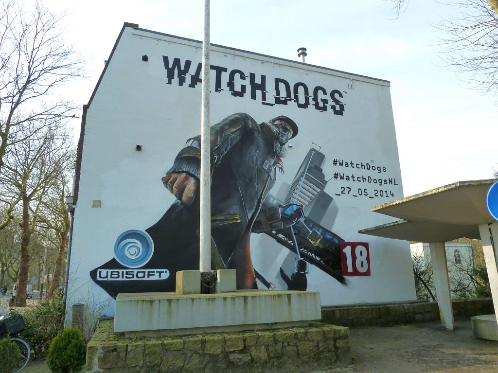 Bosbaanweg - Promotie Graffiti voor Watch Dogs - Amsterdam