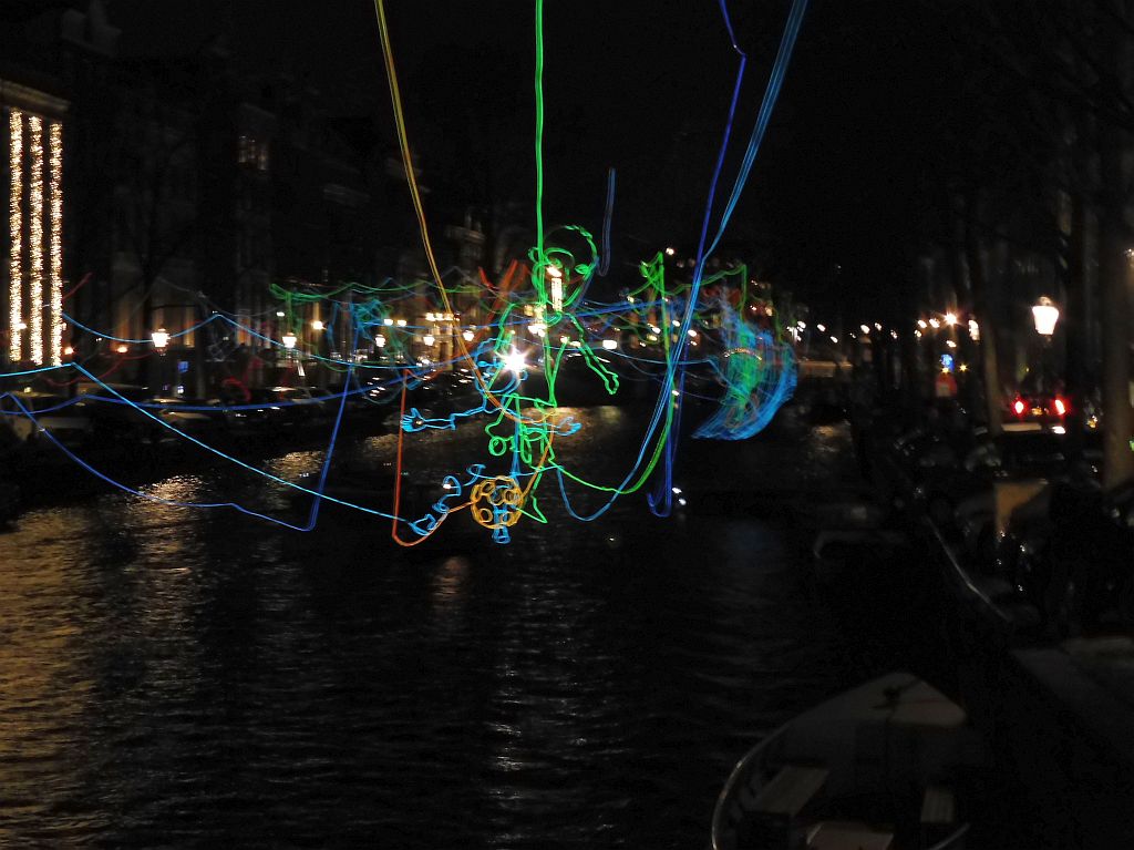 Amsterdam Light Festival 2015 - Paths Crossing van Ralf Westerhof - Herengracht - Amsterdam