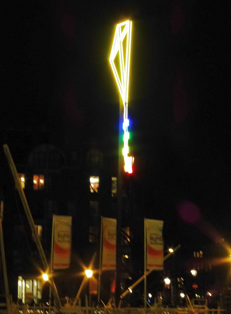 Amsterdam Light Festival 2015 - The Light Kite van Tijdmakers - Amsterdam
