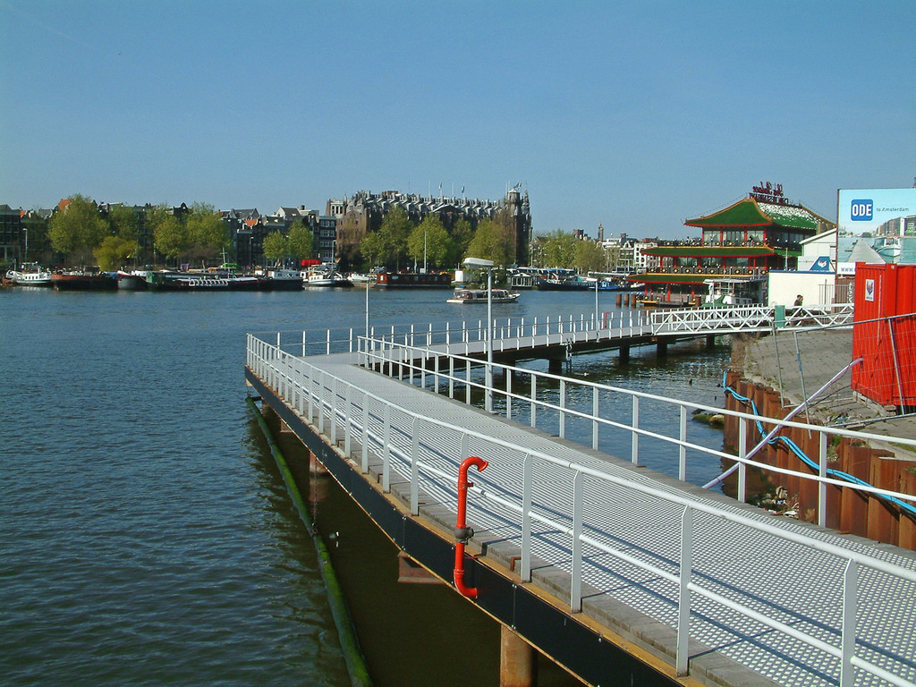 Oosterdok - Tijdelijke Voetbrug - Amsterdam